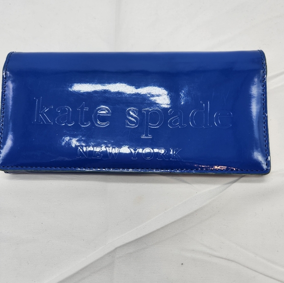 Kate Spade Blue Wallet & Gold chain to make crossbody - Picture 9 of 10